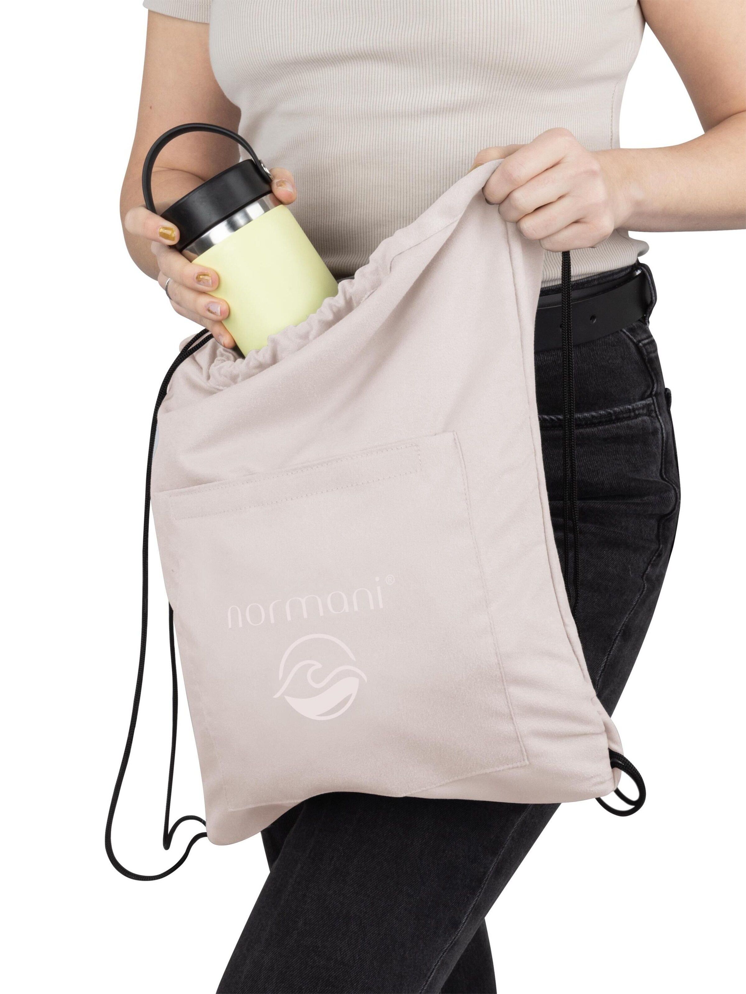 normani Badehandtuch mit Rucksackfunktion in Pink