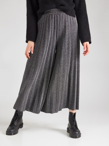 HerrlicherWide Leg/ Široke nogavice Hlače 'Charu Jersey Glitter' - srebro boja: prednji dio