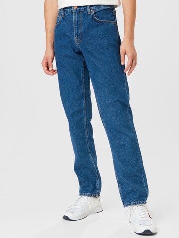 Nudie Jeans Co - Regular Calças de ganga 'Gritty Jackson' em azul: frente