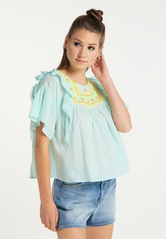 MYMO Blouse in Groen: voorkant