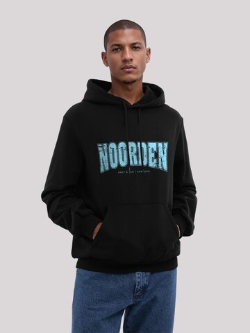 Sweat-shirt 'Knut & Jan Hamburg Noorden Collegiate Türkis' F4NT4STIC en noir : devant
