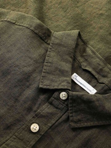 KnowledgeCotton Apparel Regular Fit Hemd in Grün