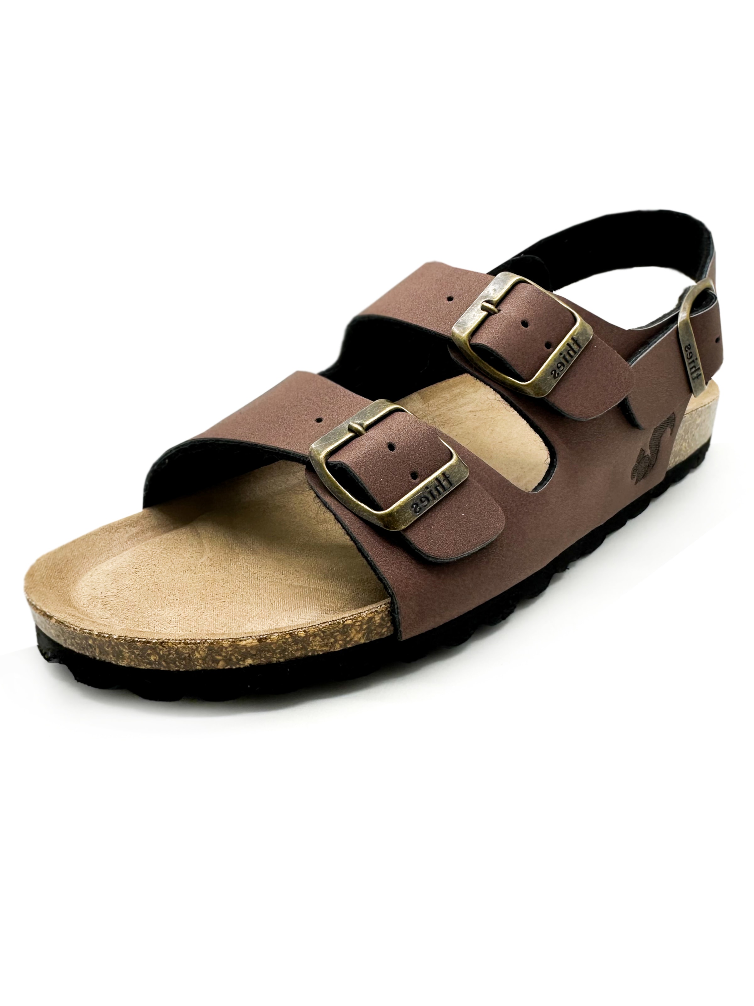 thies Sandals 'thies 1856 ® Eco Bio Backstrap Sandal' in Brown: front