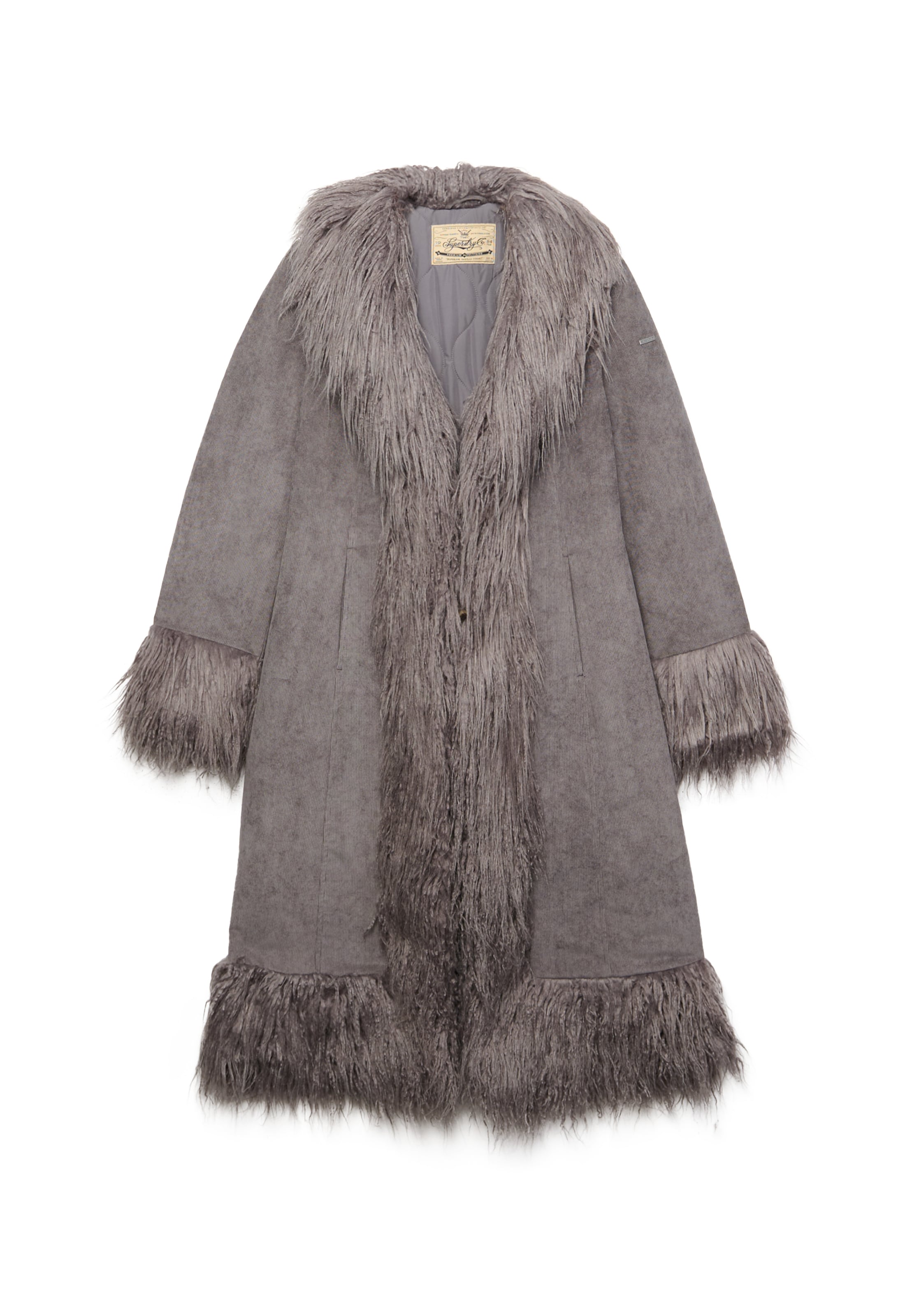 Superdry & Co Between-Seasons Coat in Grey: front