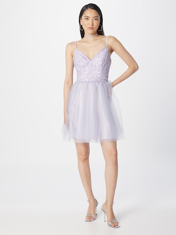 Robe de cocktail Laona en violet