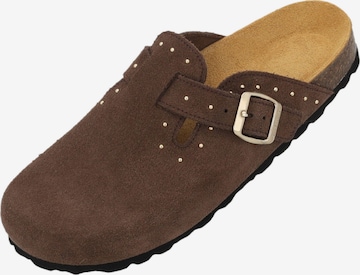 Palado Pantolette 'Kiel' in Braun: Vorderseite