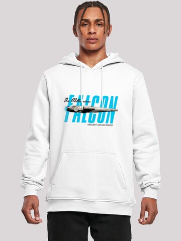 F4NT4STIC Sweatshirt 'Star Wars Millenium Falke' in Wit: voorkant