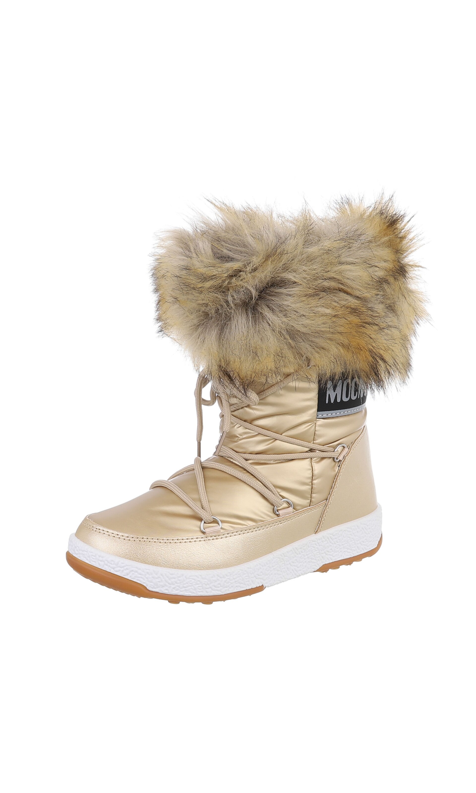 Ital-Design Snow Boots in Gold: front