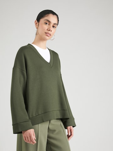 MSCH COPENHAGEN Sweatshirt 'Petua Ima' in Groen: voorkant