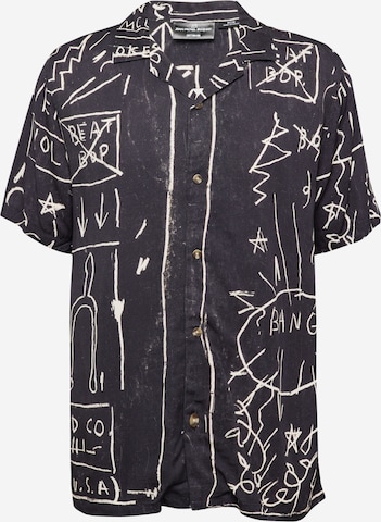 Cotton On Regular fit Button Up Shirt 'Basquiat' in Black: front