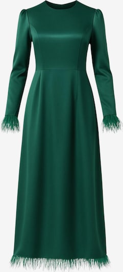 fashionshowcase Abendkleid 'Feather Grace' in dunkelgrün, Produktansicht
