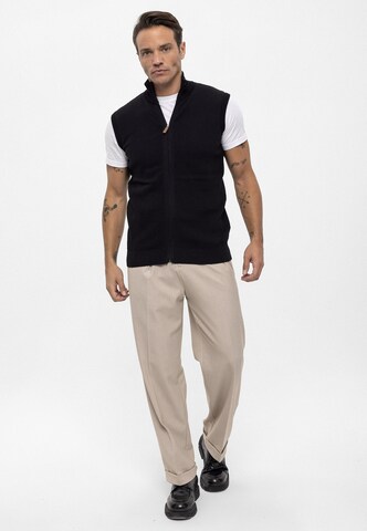 Jimmy Sanders Gebreid vest in Zwart