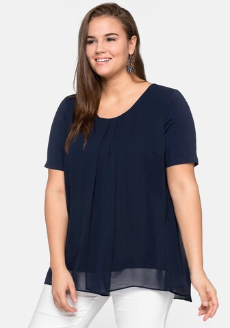 SHEEGO Blouse in Blauw: voorkant