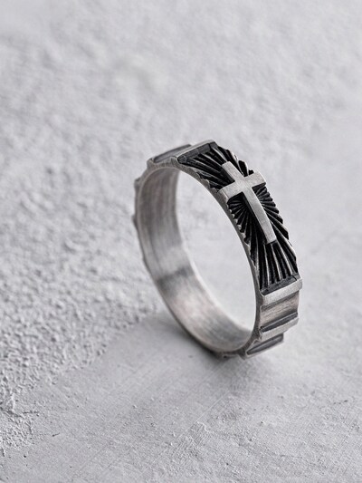 REYTEL Ring 'BELIEVER' in Silver, Item view