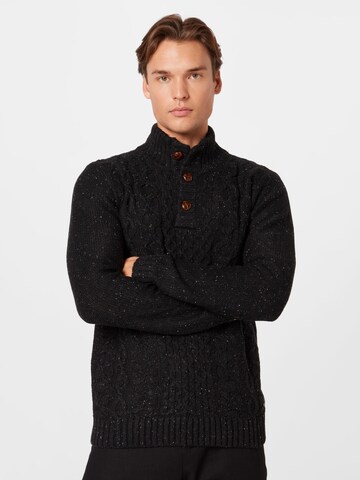 INDICODE JEANS Sweater 'Hamilton' in Black: front