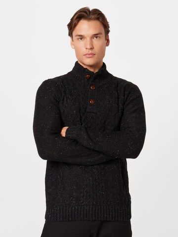 INDICODE JEANS Pullover 'Hamilton' in Schwarz: predná strana