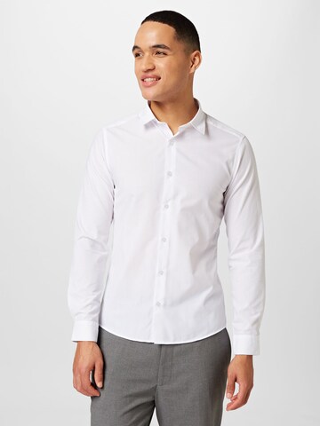 BURTON MENSWEAR LONDON Regularny krój Koszula biznesowa w kolorze biały: przód