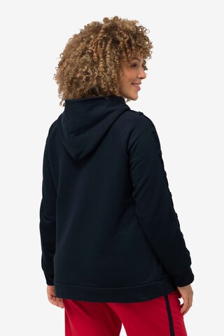 Ulla Popken Zip-Up Hoodie in Blue