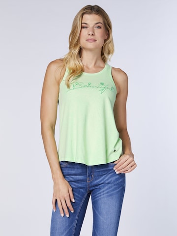 Oklahoma Jeans Top in Green: front