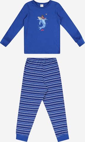 SCHIESSER Pajamas 'Capt'n Sharky' in Blue: front