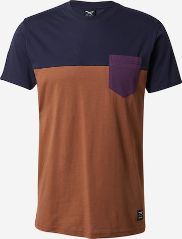 T-Shirt Iriedaily en marron : devant