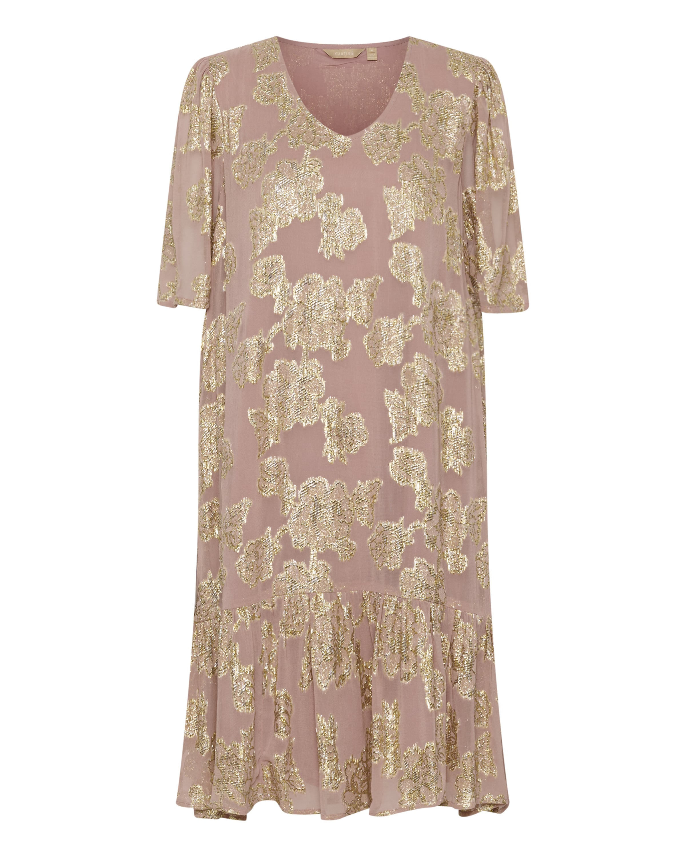 CULTURE Jurk 'FLOI' in Roze: voorkant