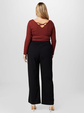ONLY Curve Loose fit Pleat-front trousers 'SANIA' in Black