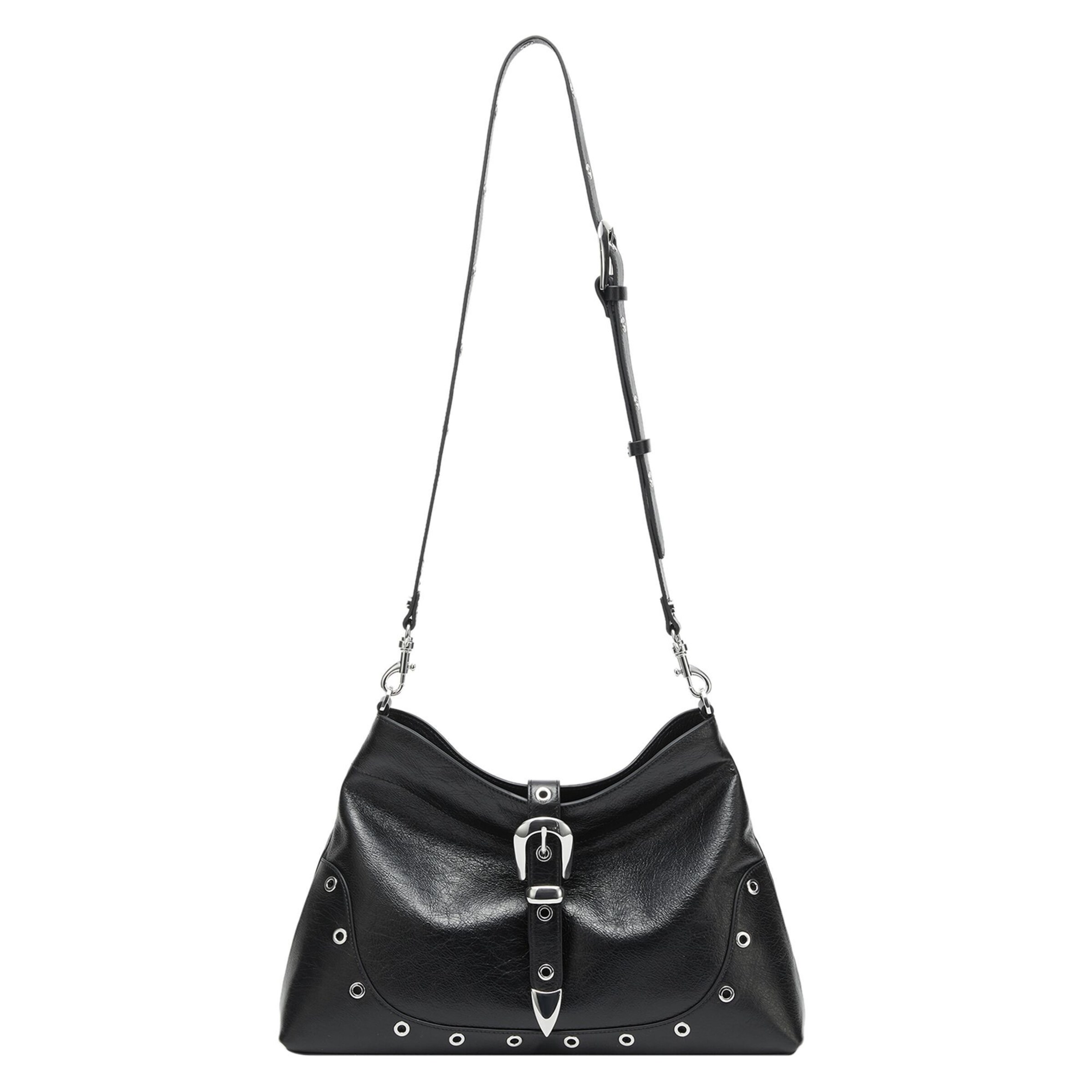 Les Visionnaires Crossbody bag 'Elisa Rivet' in Black: front