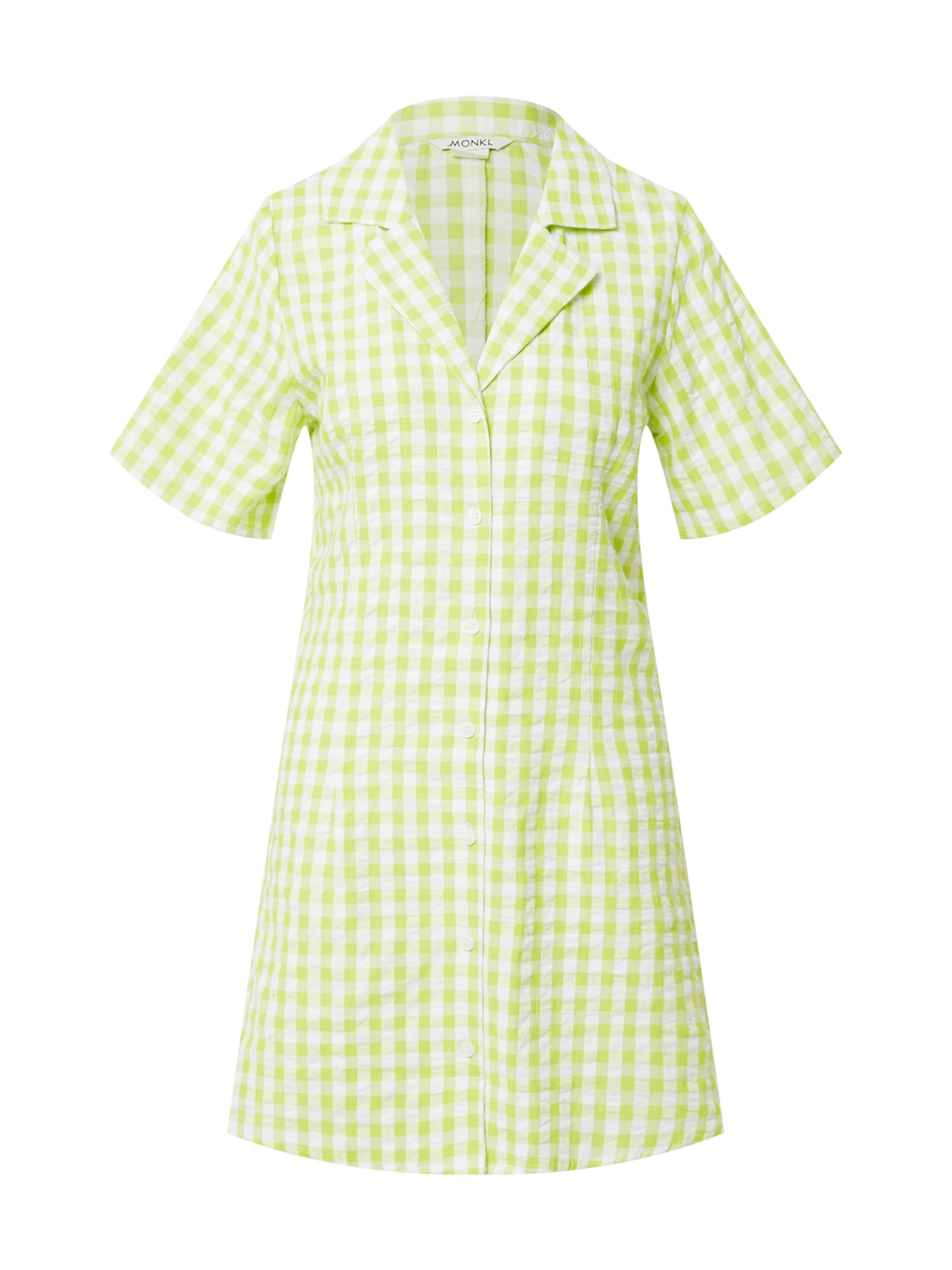 Monki Sukienka koszulowa w kolorze zielony: przód