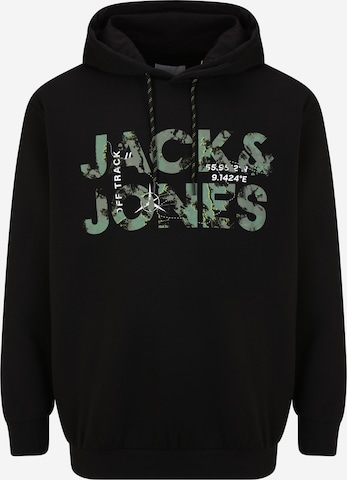 Jack & Jones Plus Mikina – černá: přední strana
