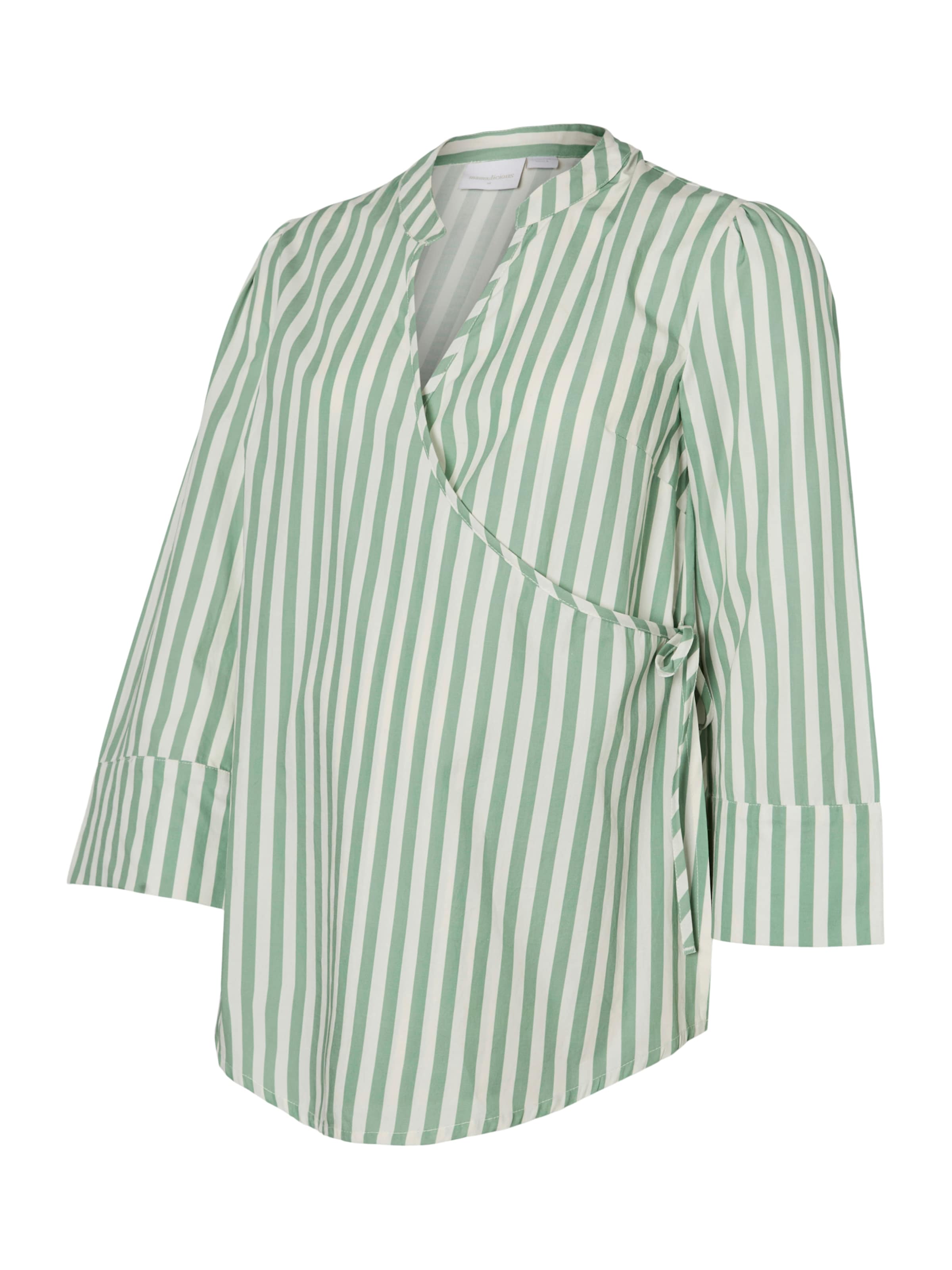 MAMALICIOUS Blūze, krāsa - nefrīta / balts, Preces skats