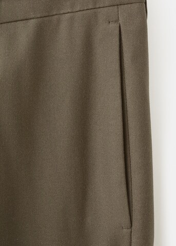 MANGO MAN Slim fit Pleated Pants 'Paris' in Brown