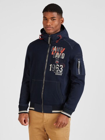 CAMP DAVID Between-Season Jacket 'The Craftsmen' in Blue: front