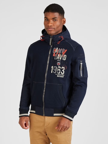 CAMP DAVID Between-season jacket 'The Craftsmen' in Blue: front