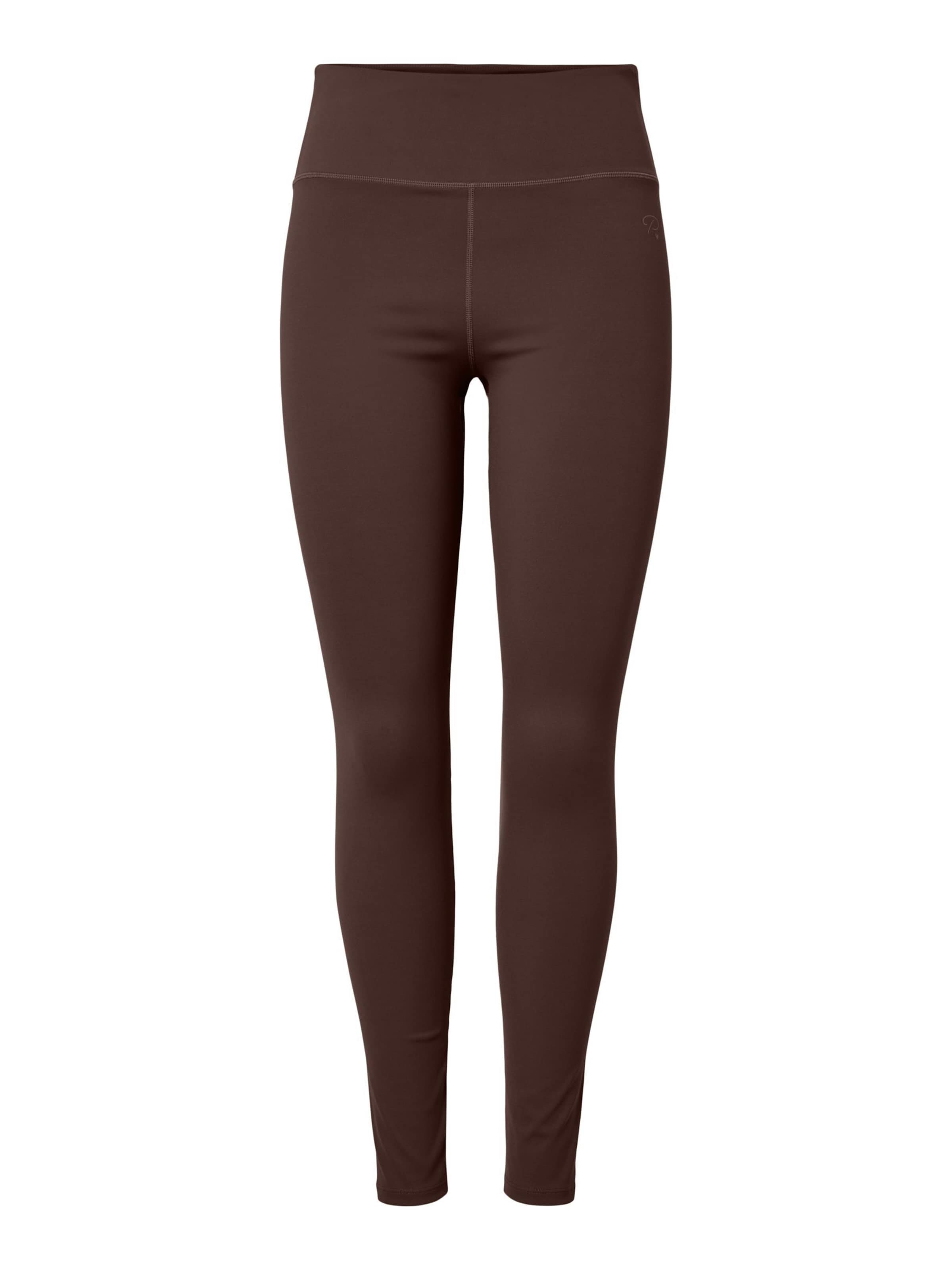 PIECES regular Leggings i brun: forside