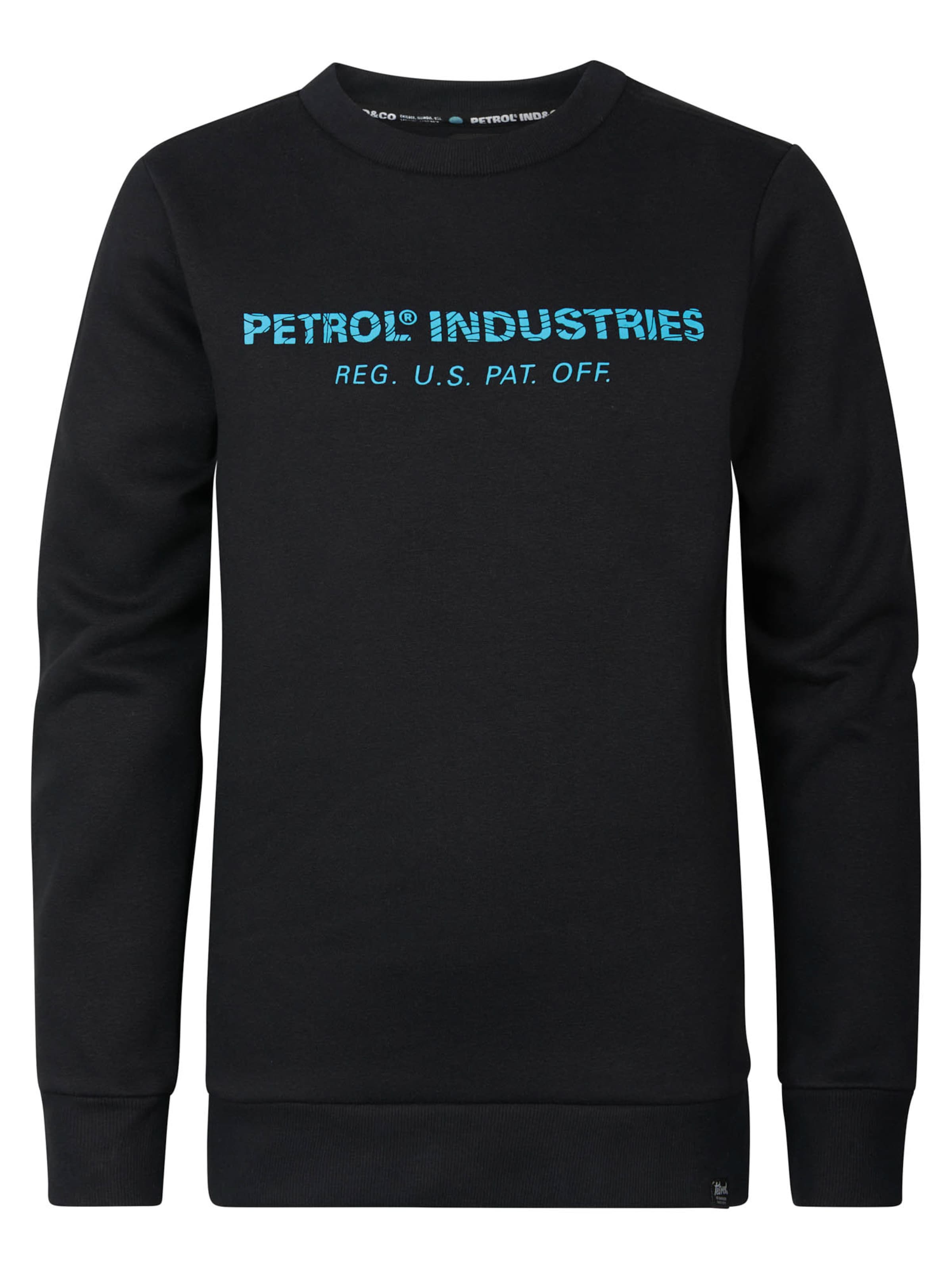Petrol Industries Sweatshirt 'DeKalb' in Zwart: voorkant