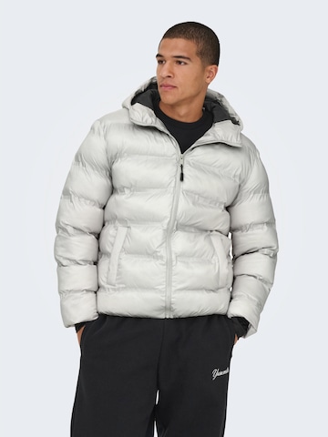 Giacca invernale 'ONSUNION' di Only & Sons in grigio: frontale