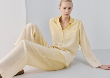 MANGO Pajama Pants 'Habi' in Yellow