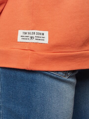 TOM TAILOR DENIM Sweatshirt in Orange