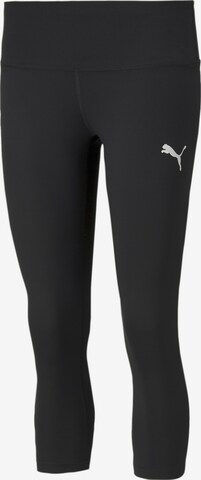 PUMA Skinny Workout Pants in Black: front