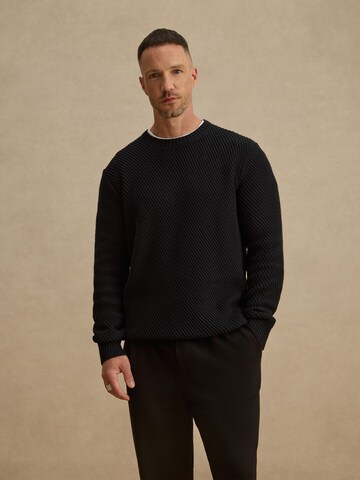 DAN FOX APPAREL Pullover 'Justus' in Schwarz: predná strana