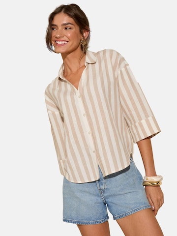 Chemisier Friends Like These en beige : devant