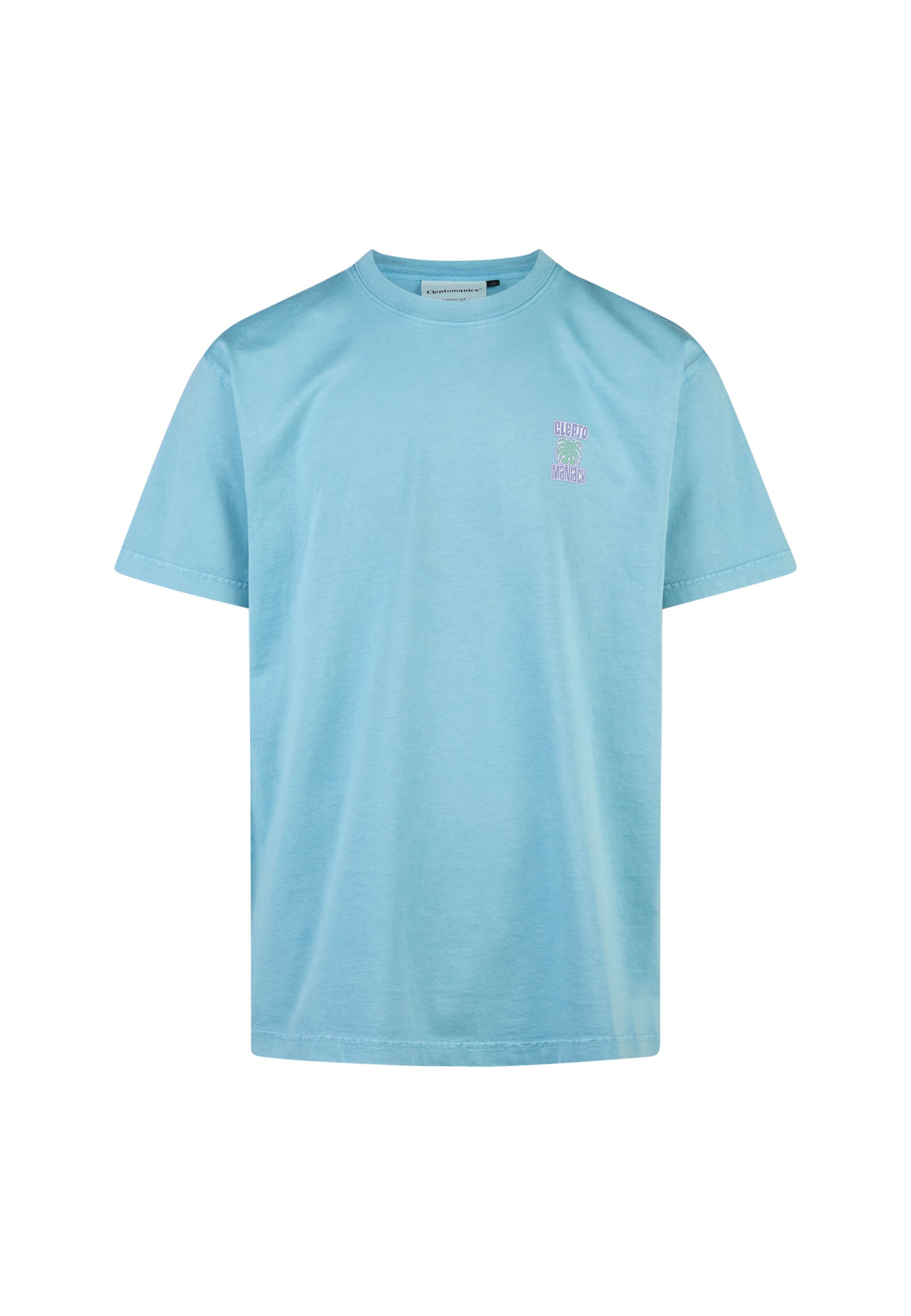 Cleptomanicx T-Shirt 'Maniacx' in hellblau, Produktansicht