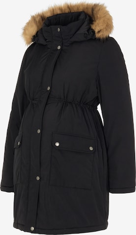 MAMALICIOUS Prehodna jakna 'Macy' | črna barva: sprednja stran
