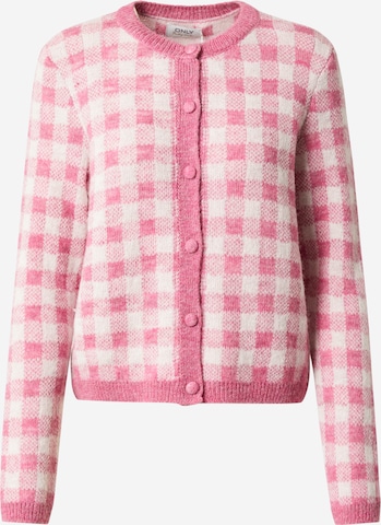 ONLY Knit Cardigan 'Maja' in Pink: front