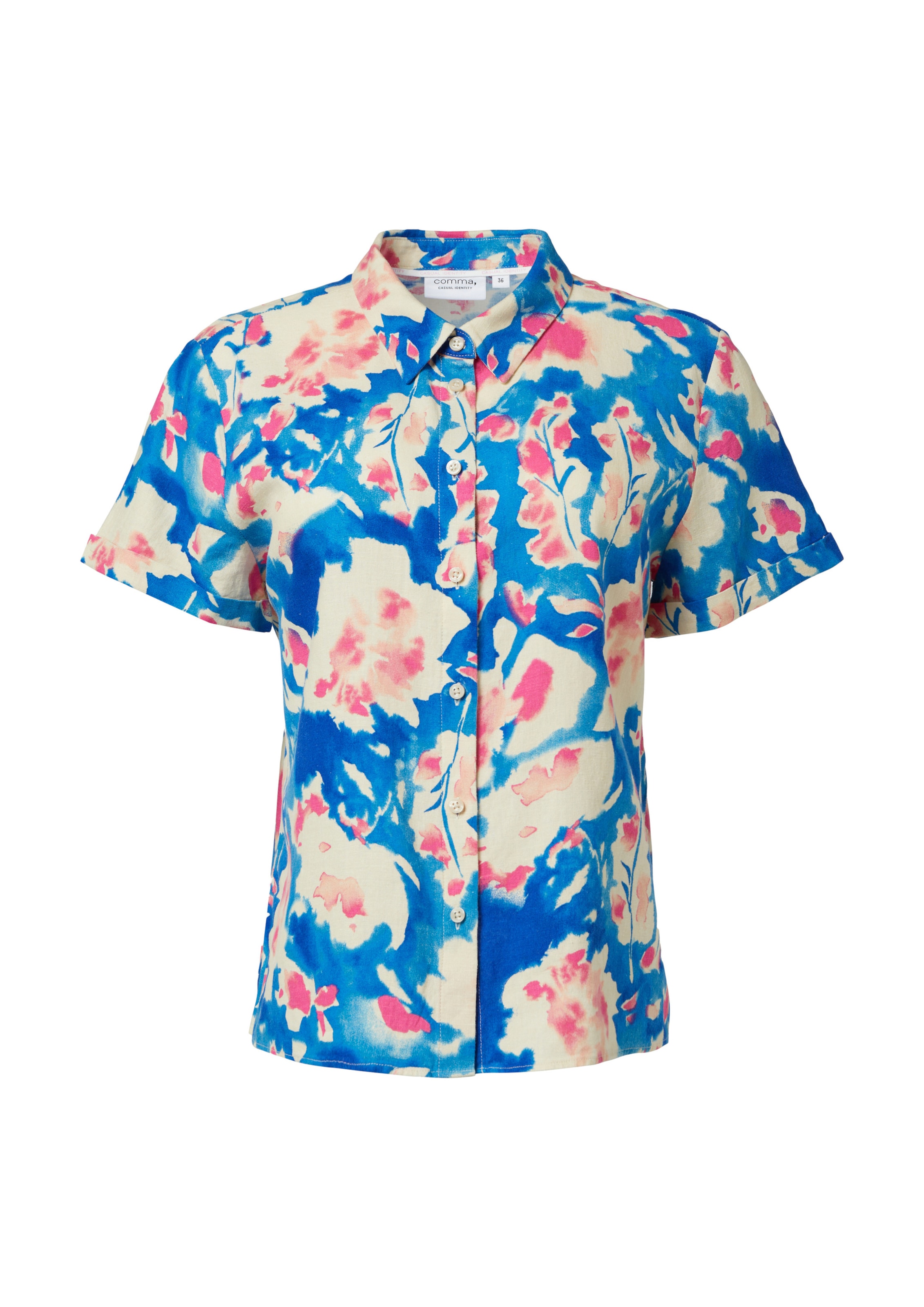 COMMA Bluse in Blau: Vorderseite