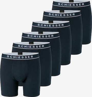 SCHIESSER Langer Boxer ' 95/5 Multi ' in Blau: Vorderseite