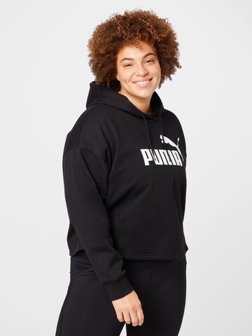 PUMA Athletic Sweatshirt in Black: front