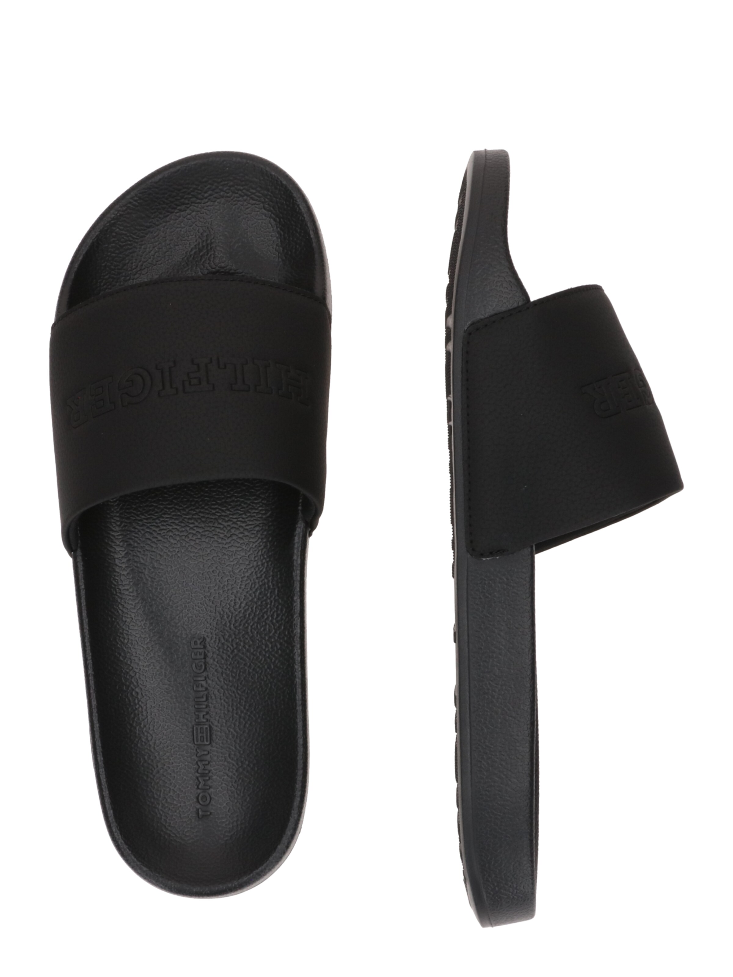 TOMMY HILFIGER Pantolette 'TUMBLE' in Schwarz