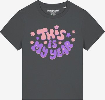 Watapparel T-Shirt 'This is my year' in Grau: Vorderseite